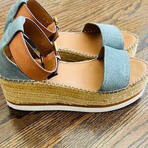 See By Chloe Blue and Brown Sandals